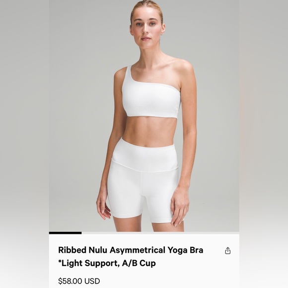 Lululemon Ribbed Asymmetrical Bra - Picture 2 of 3